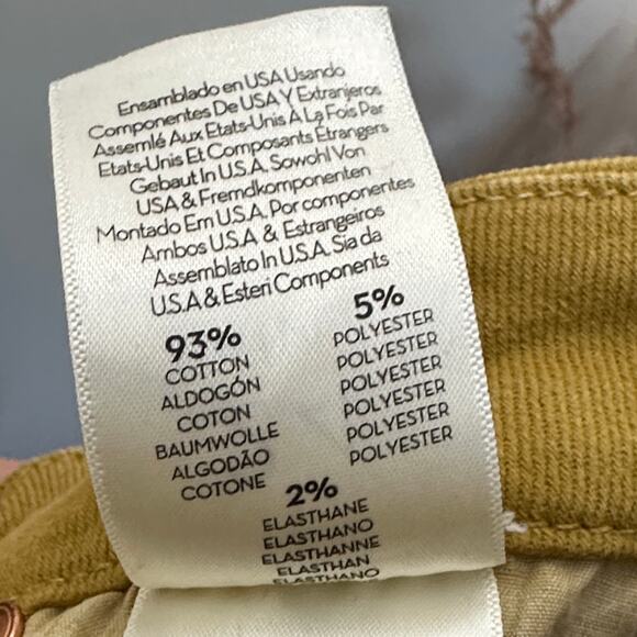 MOTHER High Waisted Roller Skimp Jeans Second Chance Yellow Sz 24 $228 {T53} - Picture 9 of 10